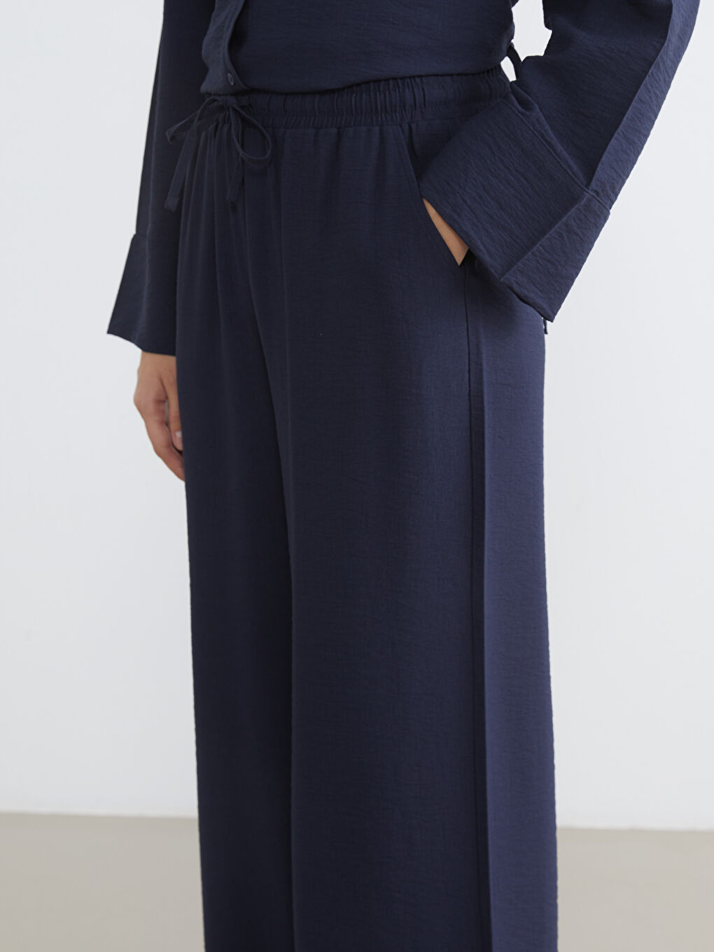 Женщины Синий Брюки-2