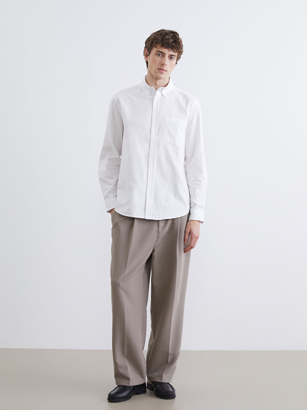 Men's Regular Fit Oxford Shirt-1