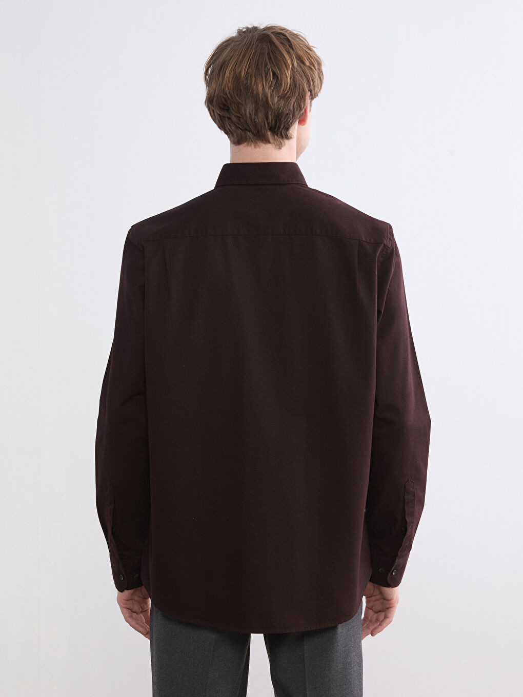 Men's Regular Fit Gabardine Shirt-3