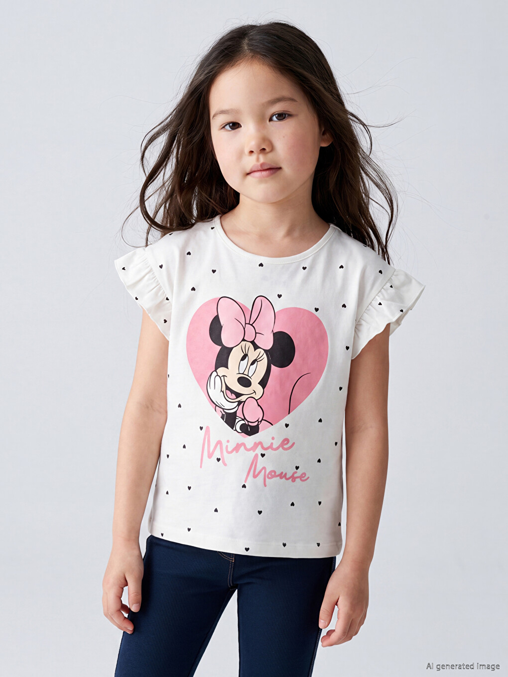 Minnie Mouse Printed Girl's T-shirt-1