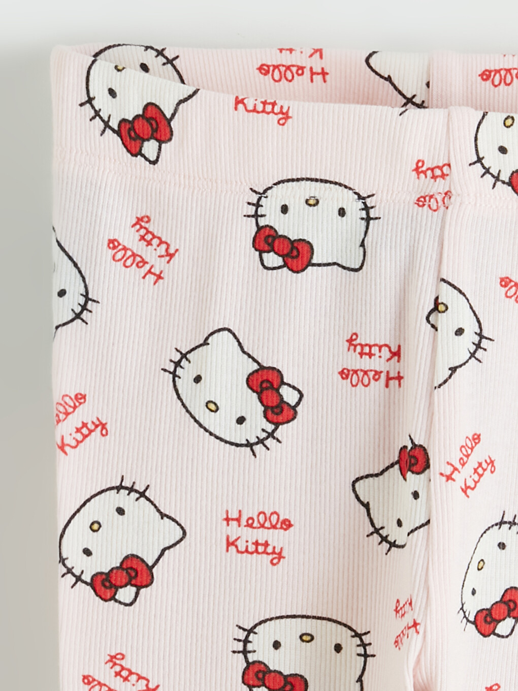 Hello Kitty Printed Girls' Ribbed Leggings-1