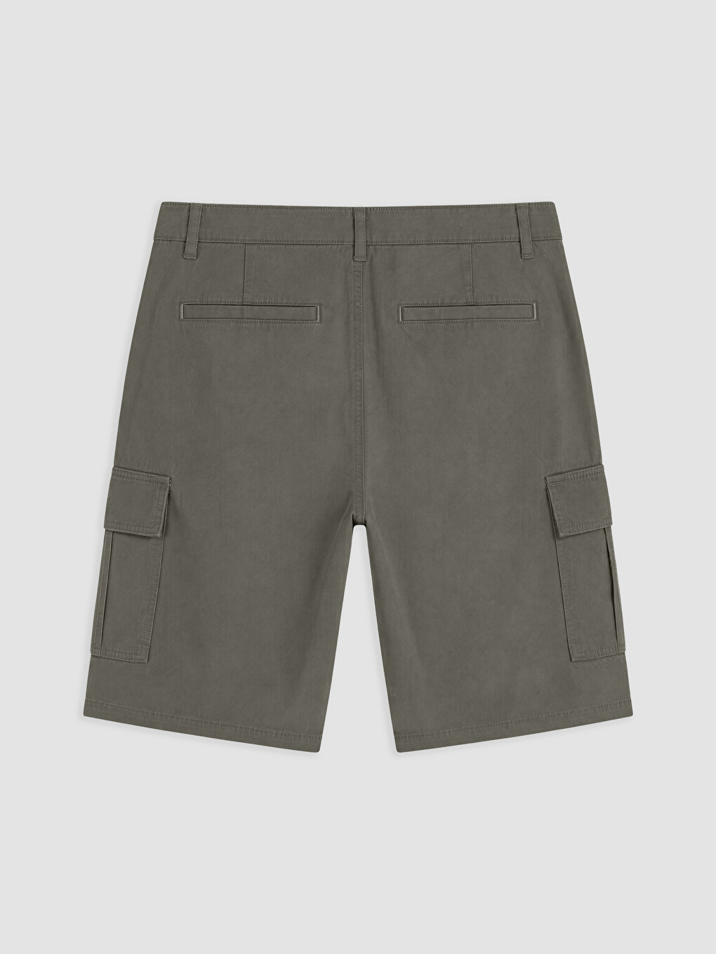 Regular Fit Gabardine Men's Cargo Shorts-5