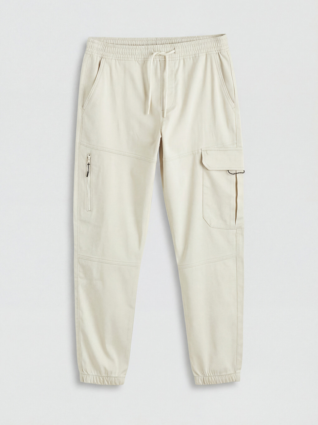 Mashkull Bezhe Pantallona Jogger-4