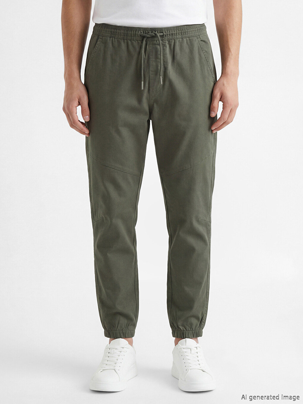 Pantaloni Jogger Kaki Bărbat-1
