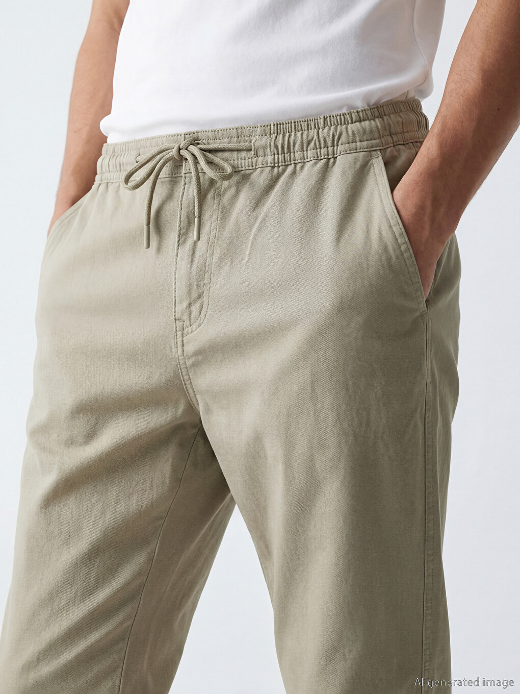 Pantaloni Jogger Kaki Bărbat-2