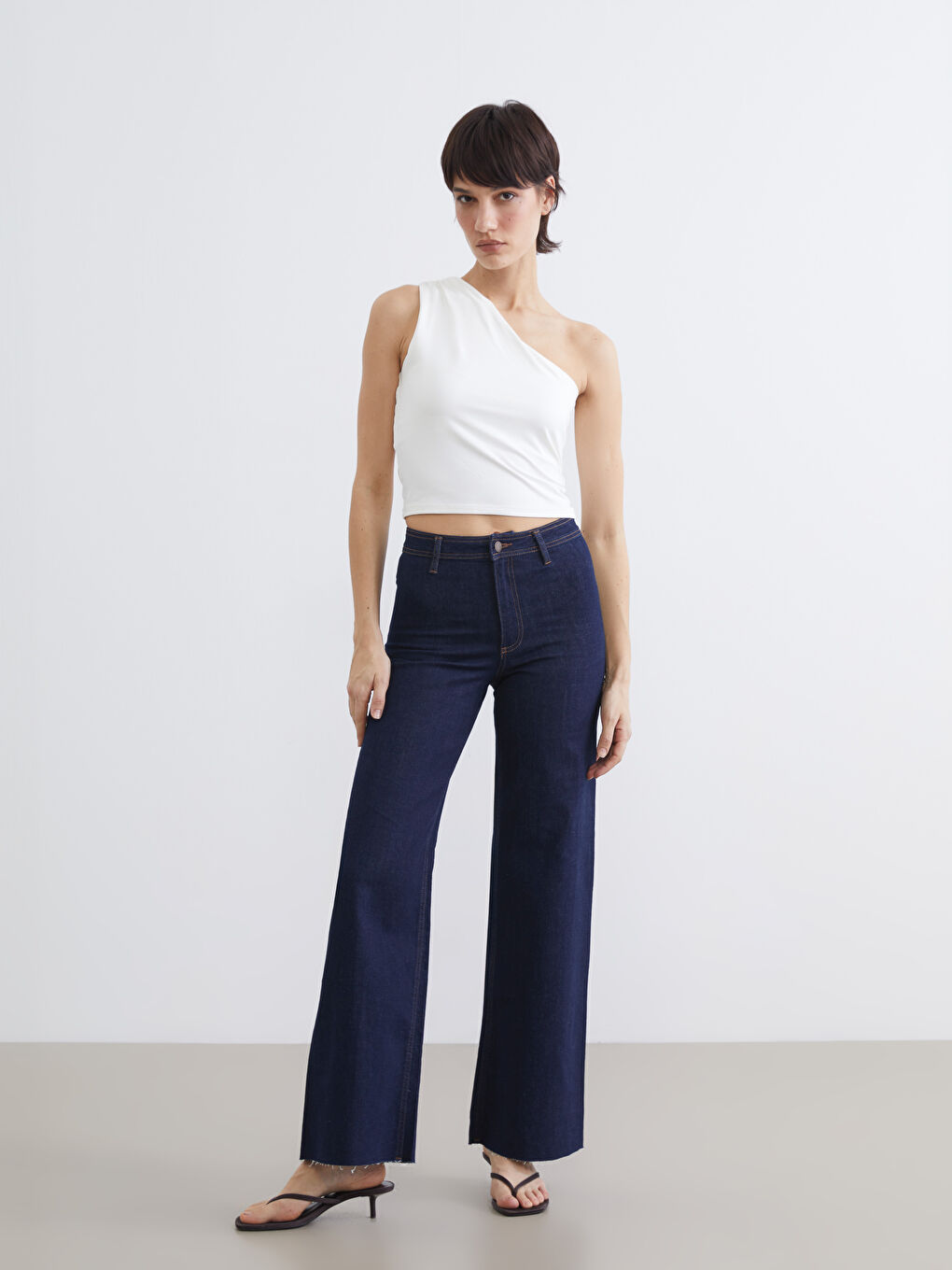 Wide Leg Women Jean Trousers