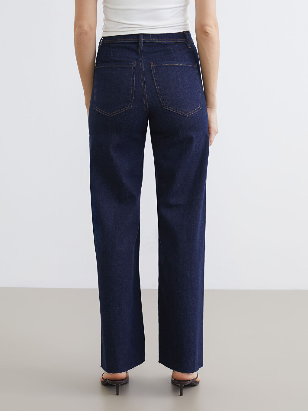 Wide Leg Women Jean Trousers-3