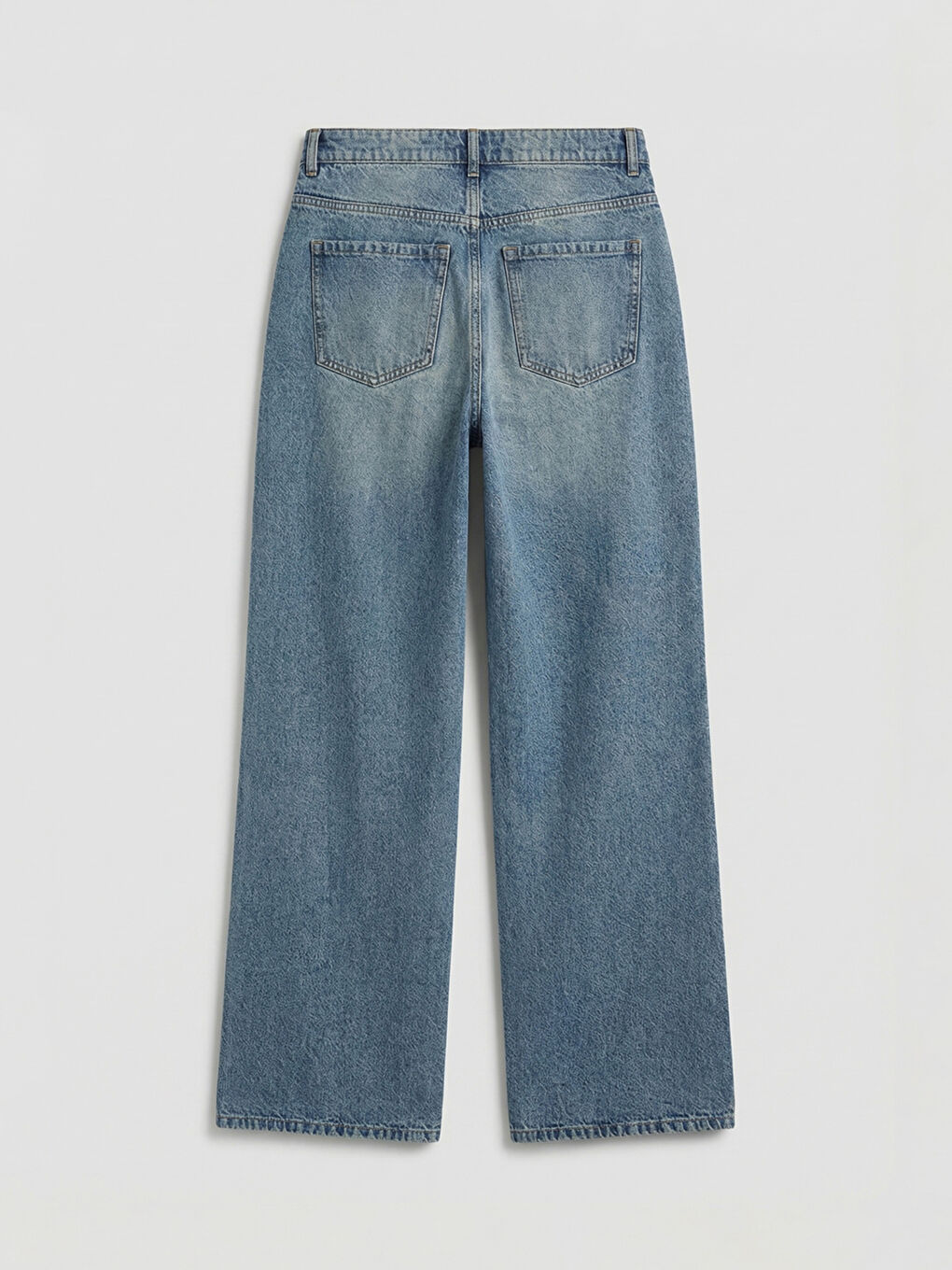 Wideleg Kadın Jean Pantolon-5