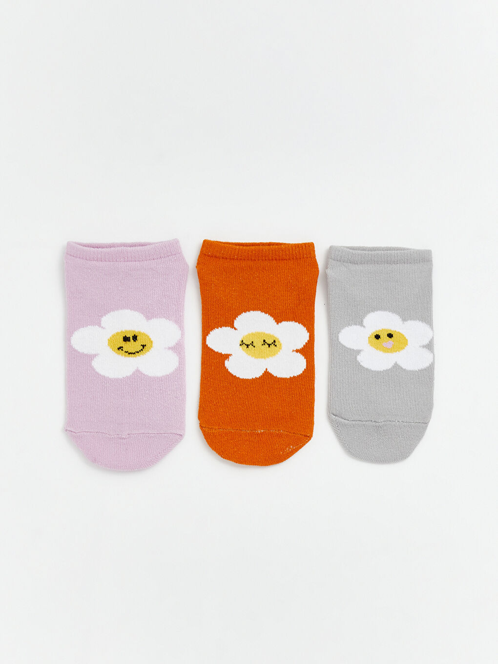 Girls' Floral Bootie Socks, 3-Pack