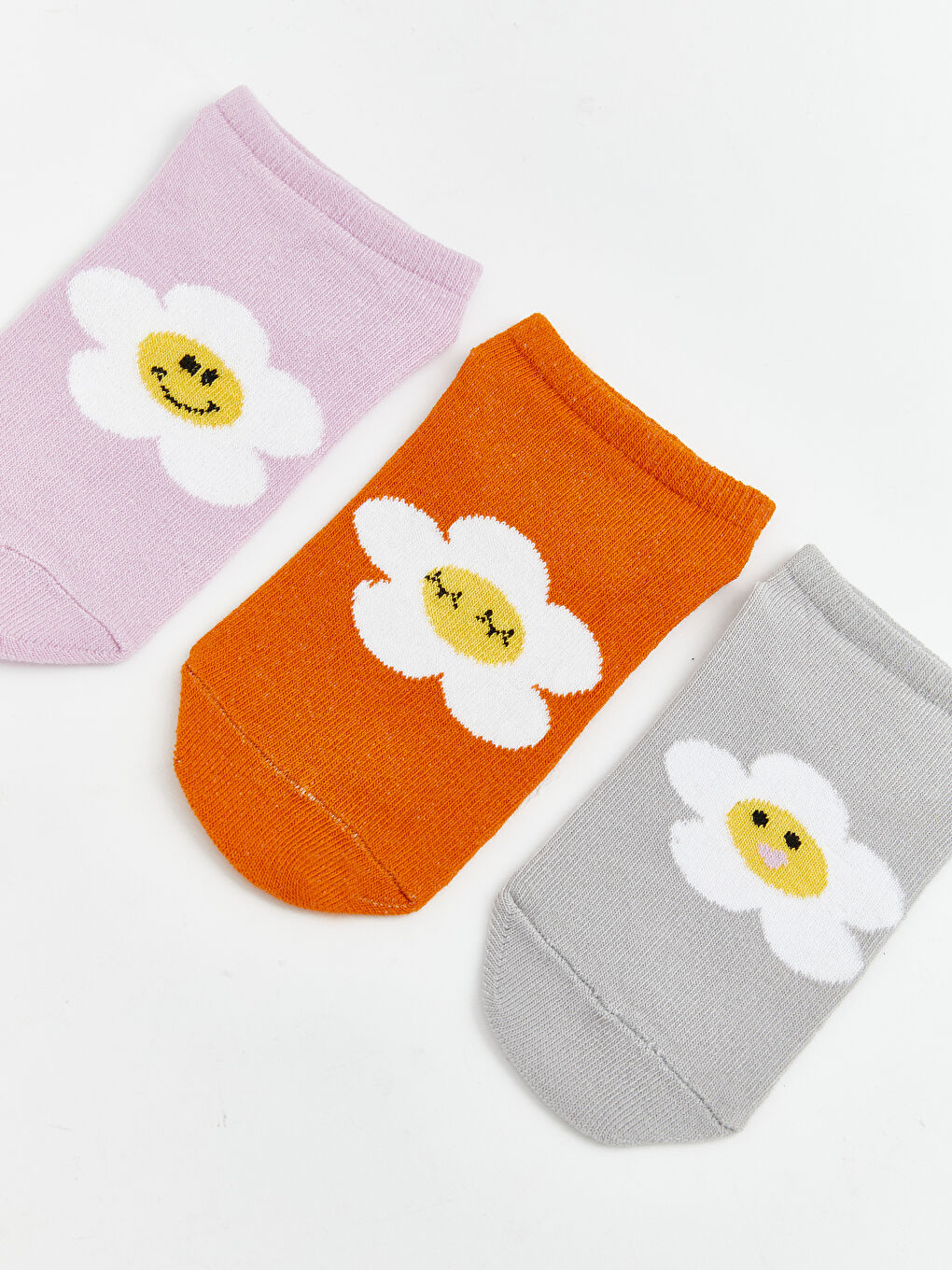 Girls' Floral Bootie Socks, 3-Pack-1