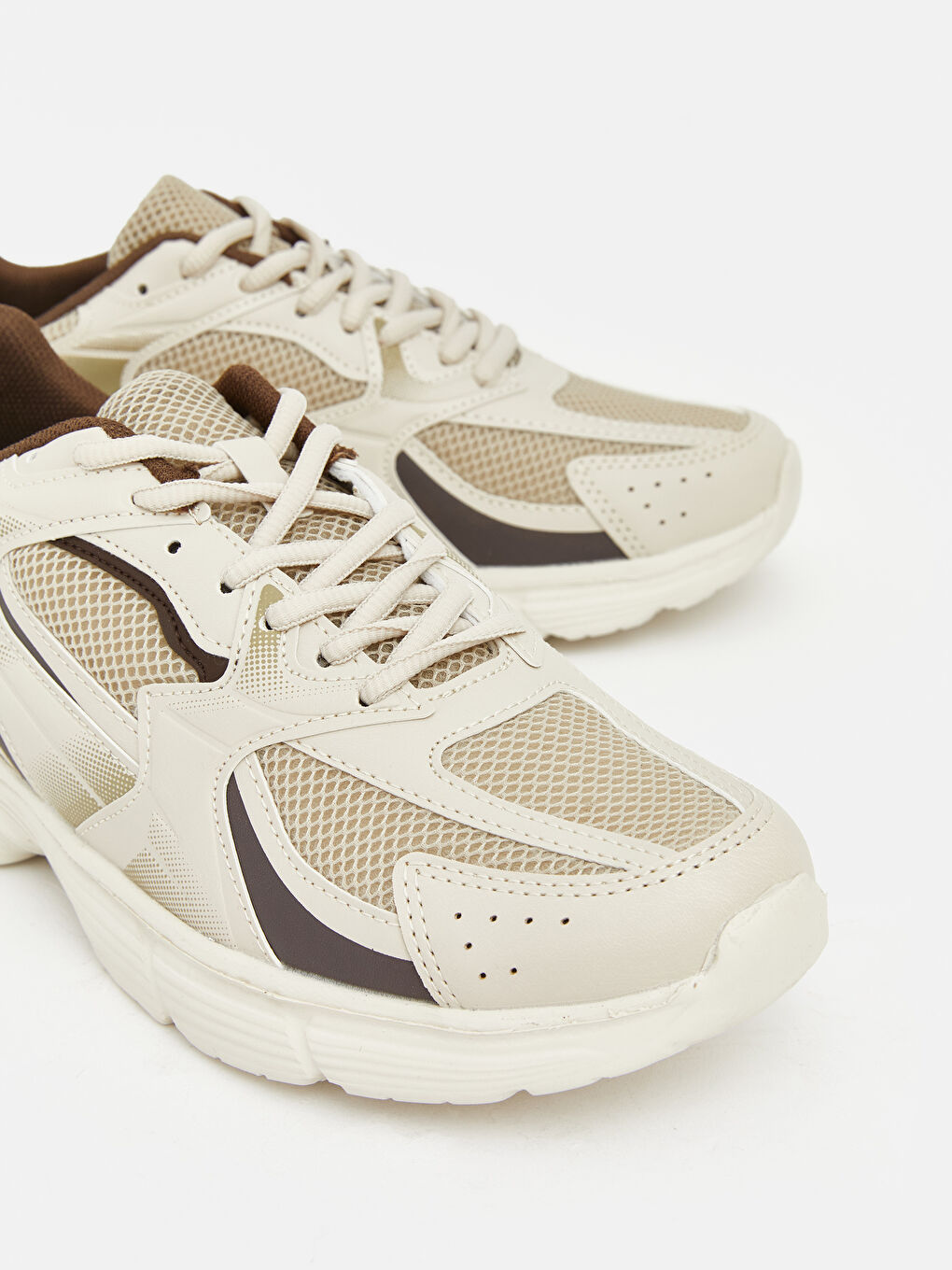 Bej Bağcıklı Erkek Spor Ayakkabı-2