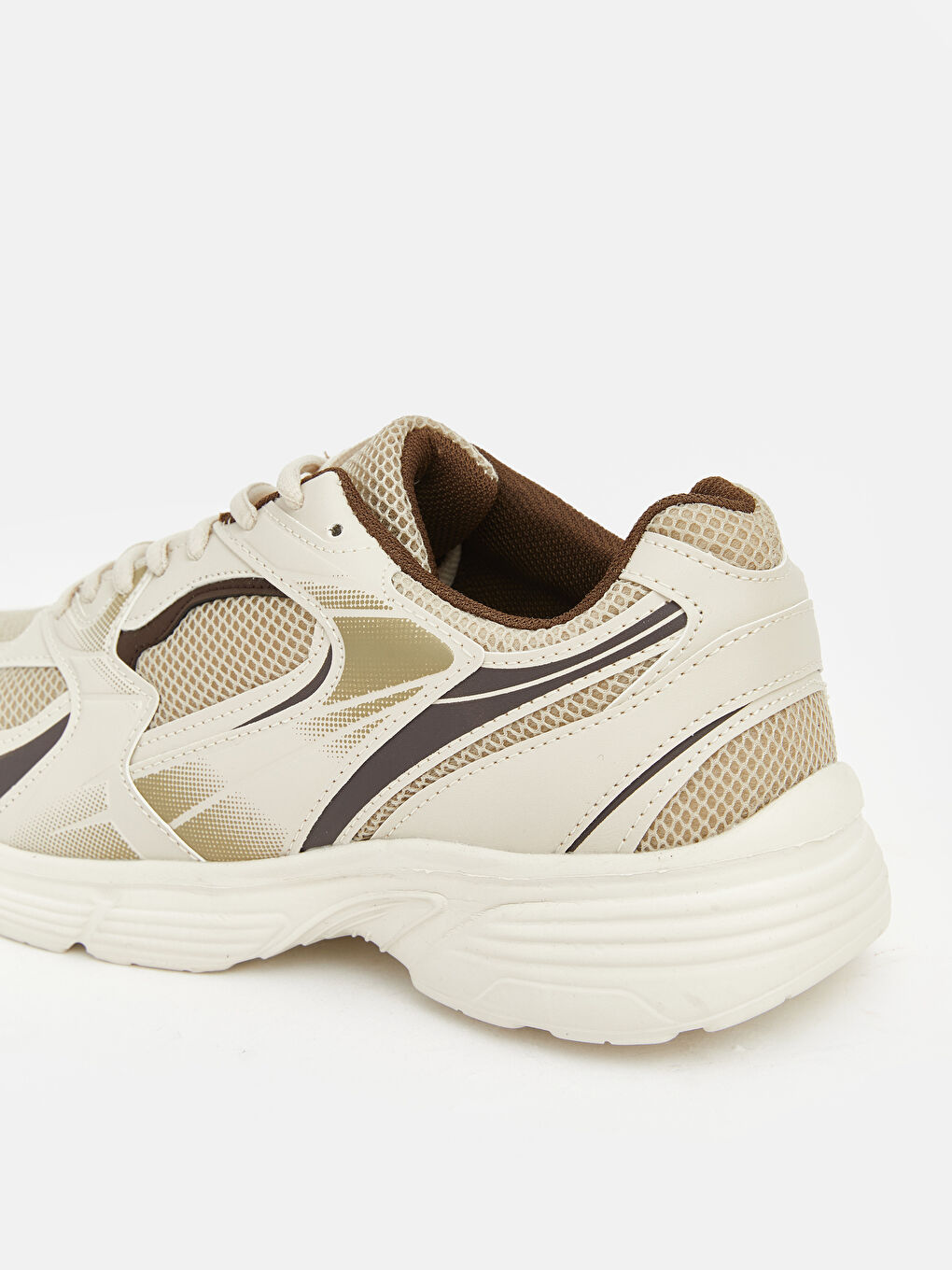 Bej Bağcıklı Erkek Spor Ayakkabı-4