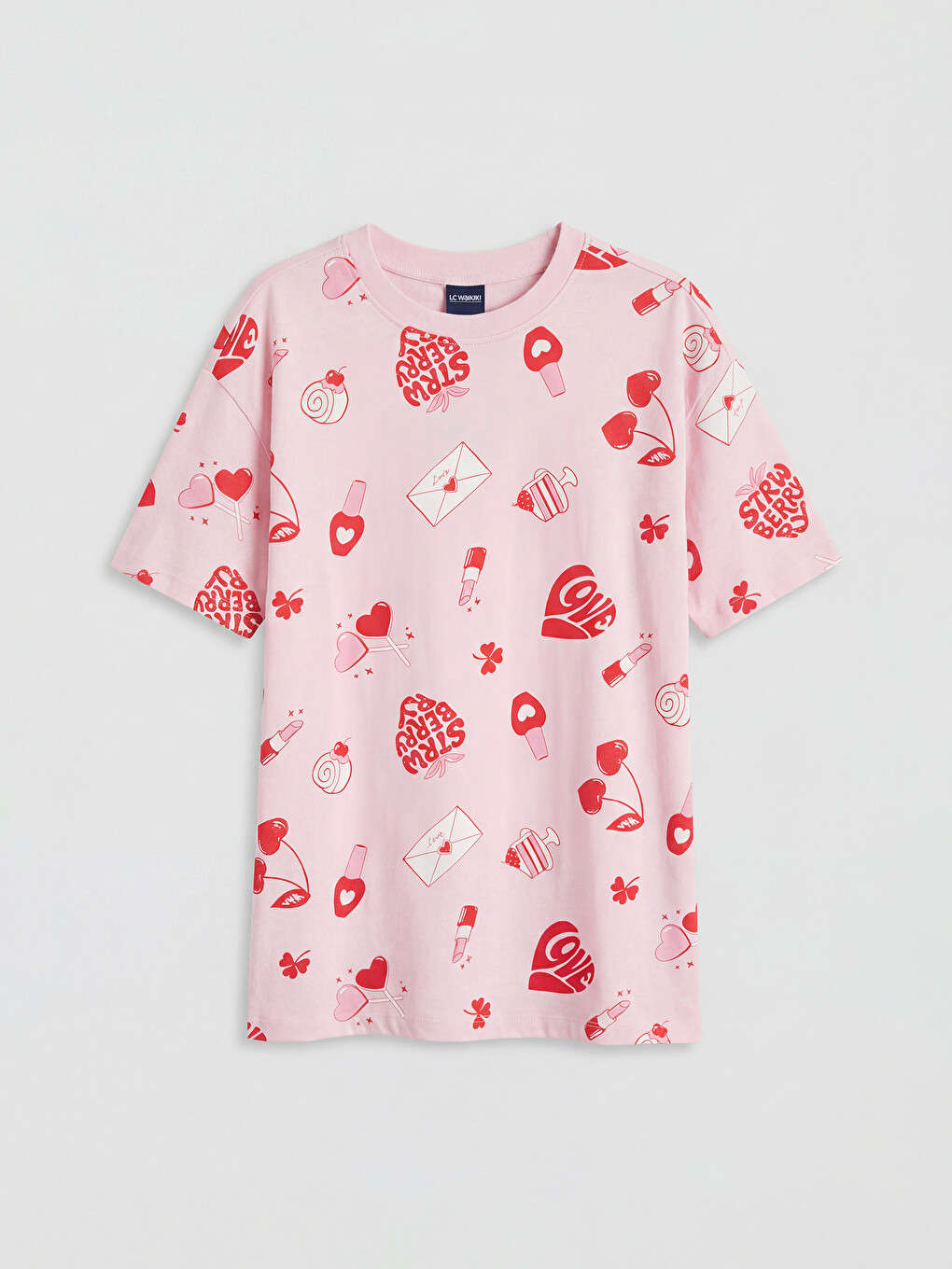 Baskılı Kız Çocuk Şortlu Pijama Takımı-1