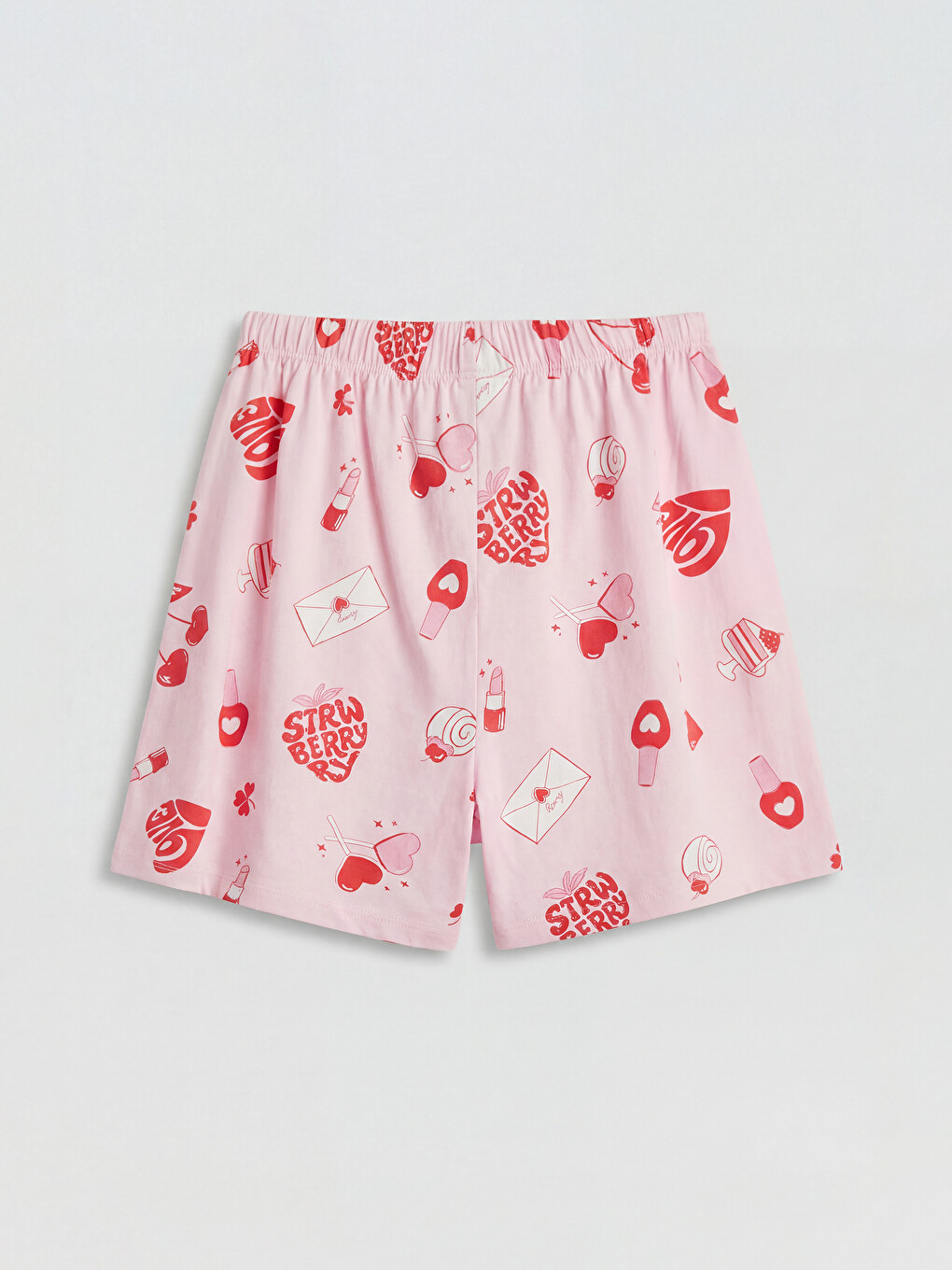 Baskılı Kız Çocuk Şortlu Pijama Takımı-4