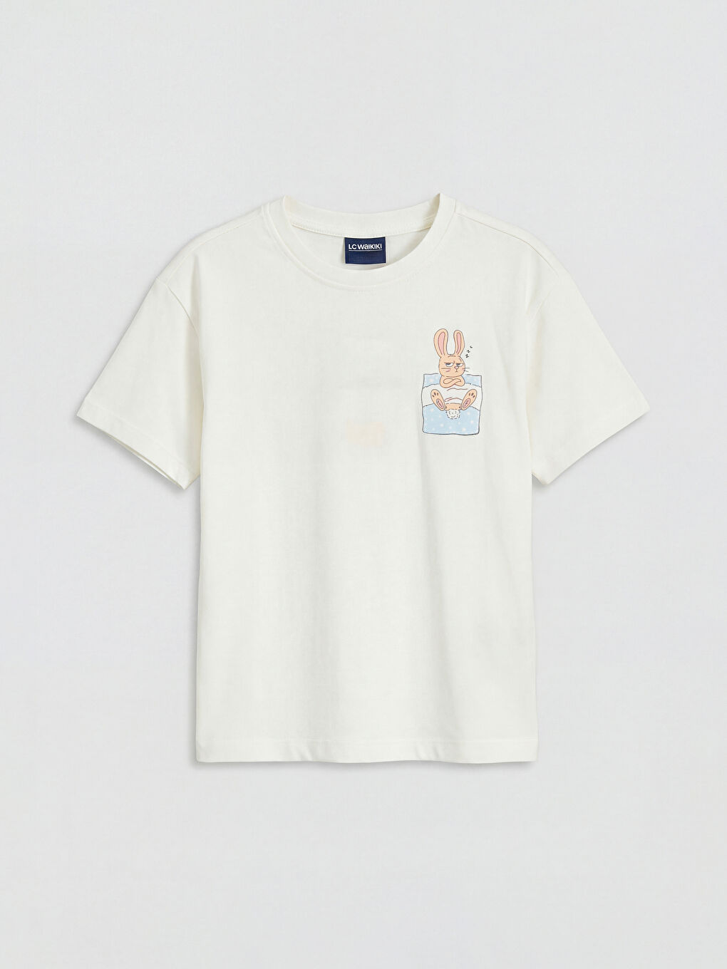 Ekru Baskılı Kız Çocuk Şortlu Pijama Takımı-1