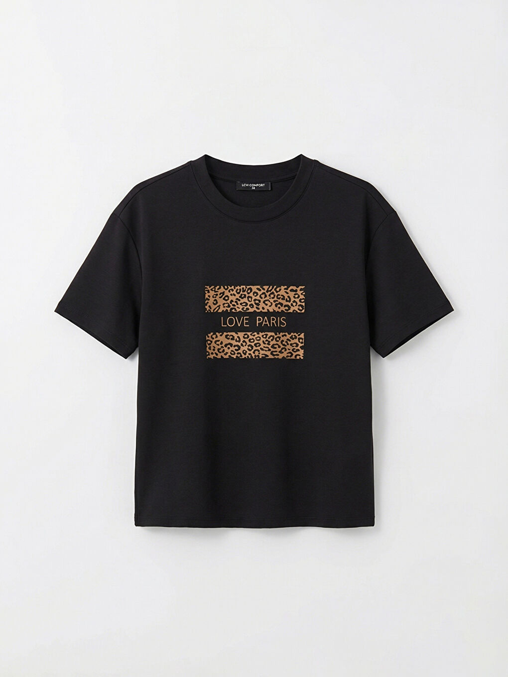 Женщины Черный Футболка-4