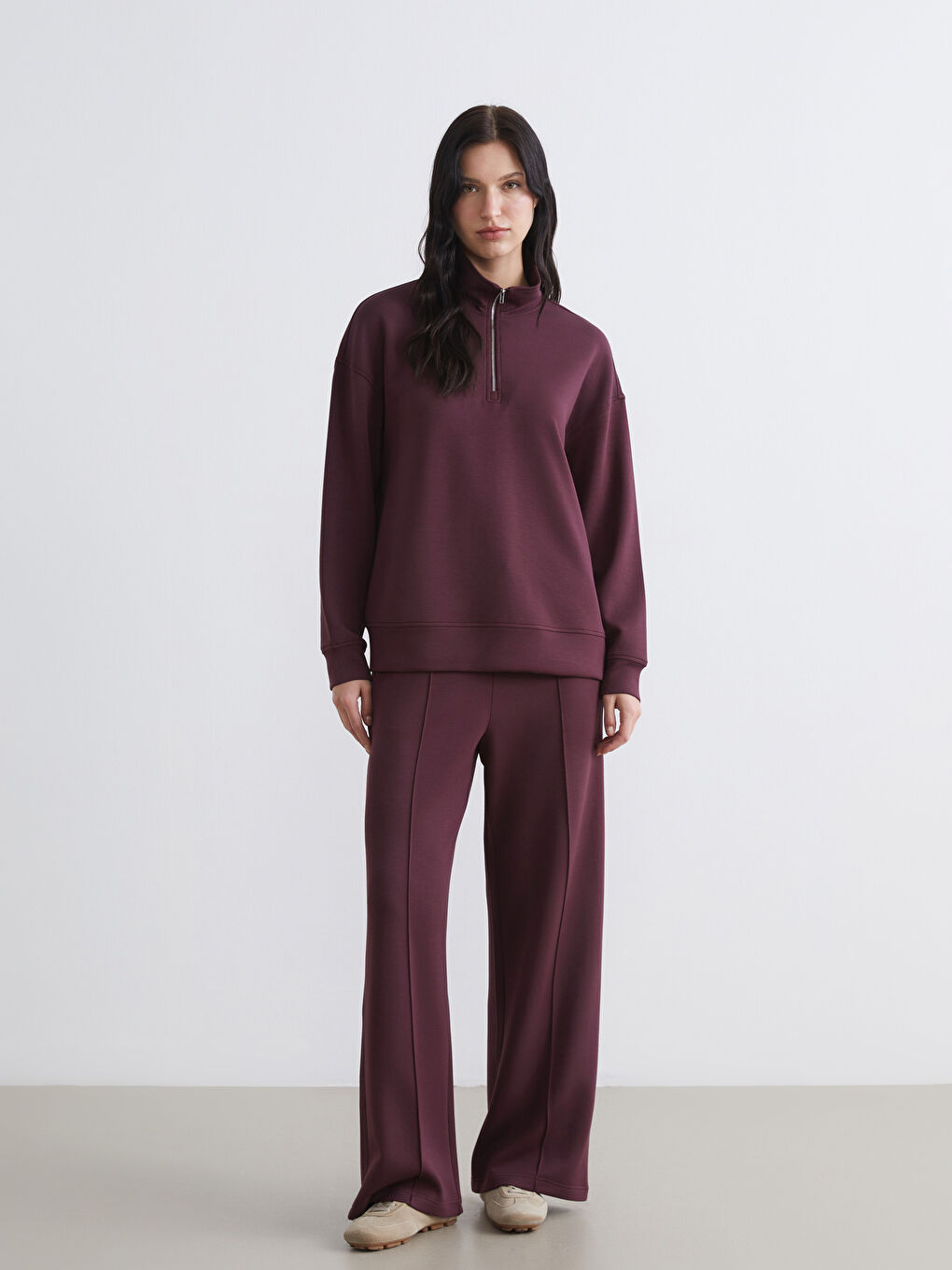 Әйелдер қою күлгін Свитшот-1