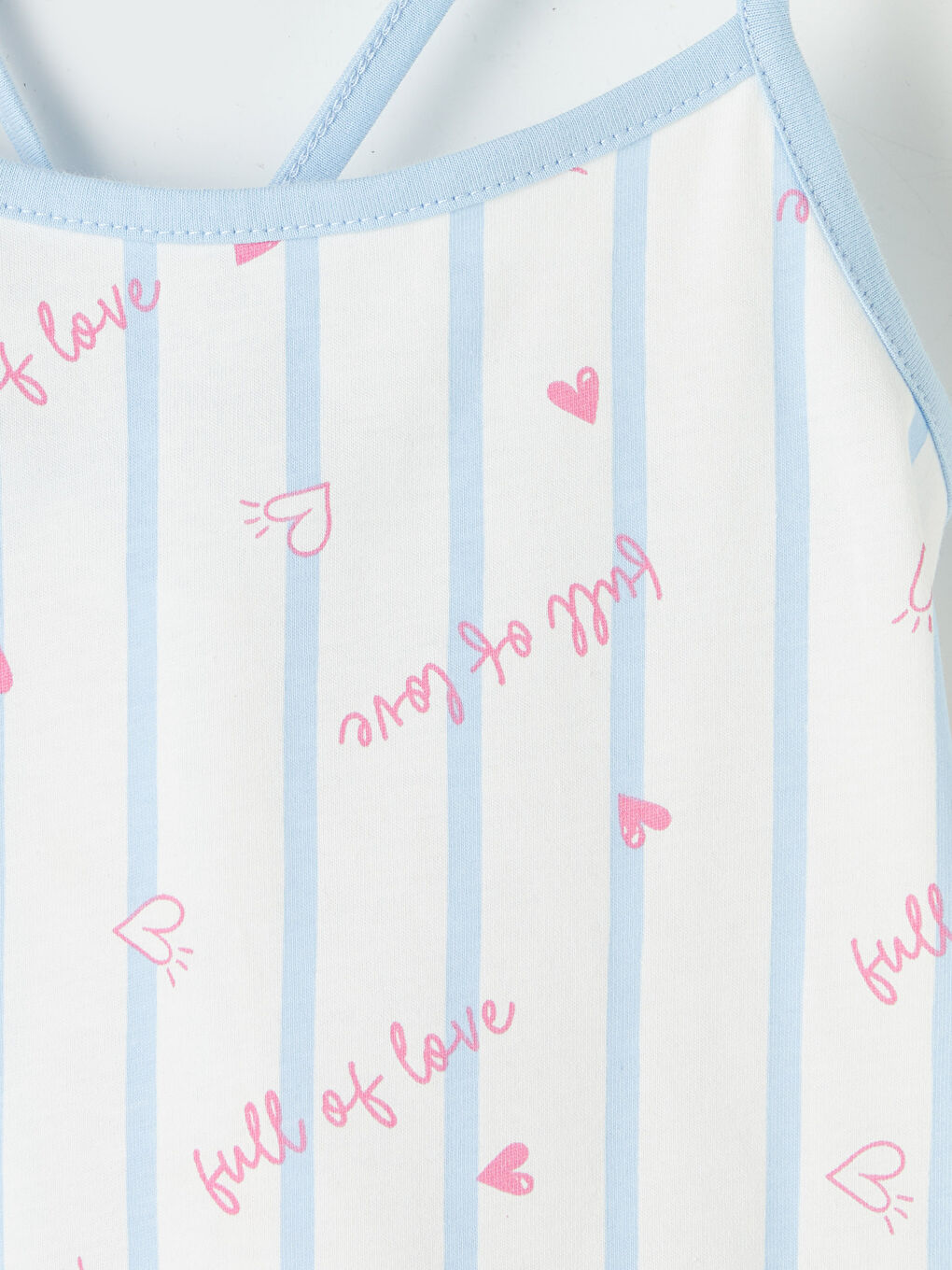 Ekru İp Askılı Kız Çocuk Şortlu Pijama Takımı-5