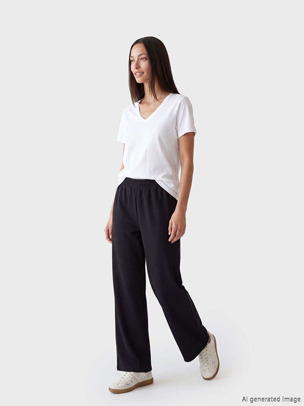 Pantalon de survêtement femme à taille élastiquée au toucher doux