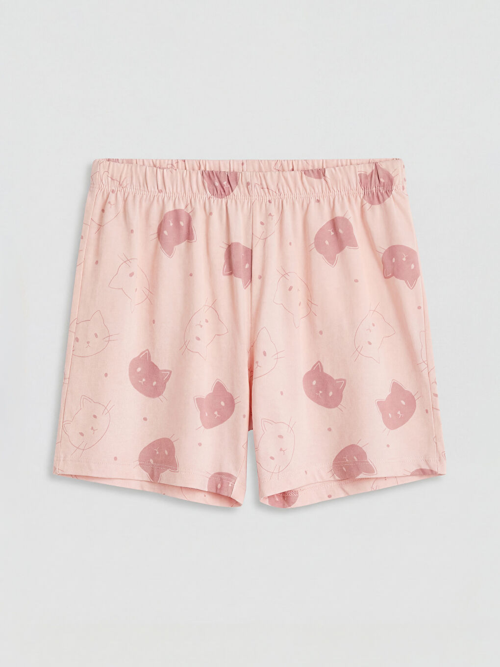 Pembe Baskılı Kız Çocuk Şortlu Pijama Takımı-2