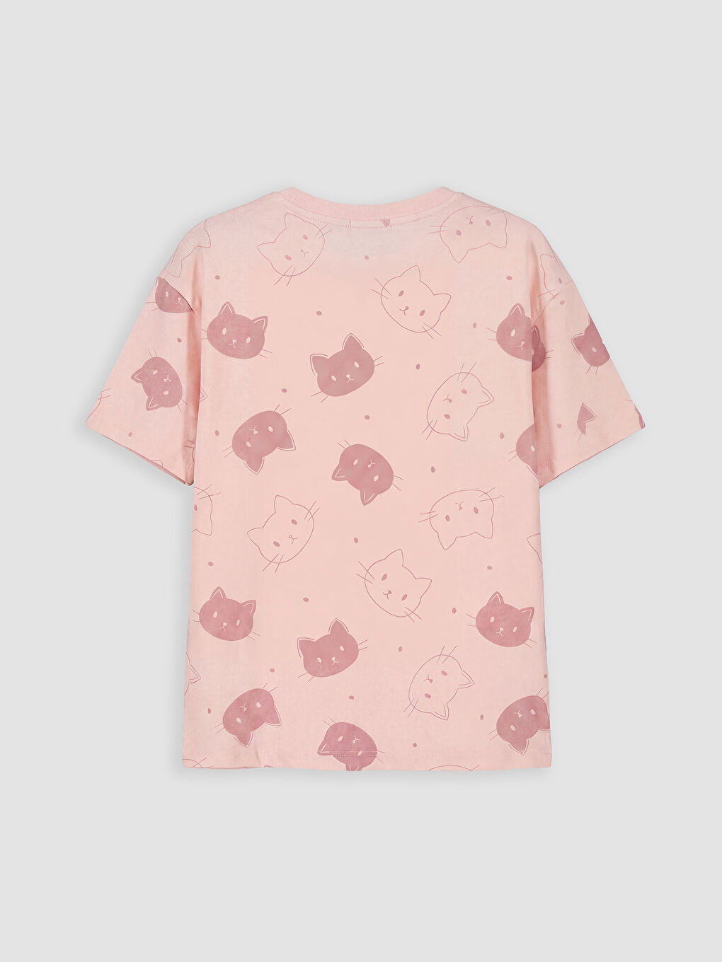 Pembe Baskılı Kız Çocuk Şortlu Pijama Takımı-3