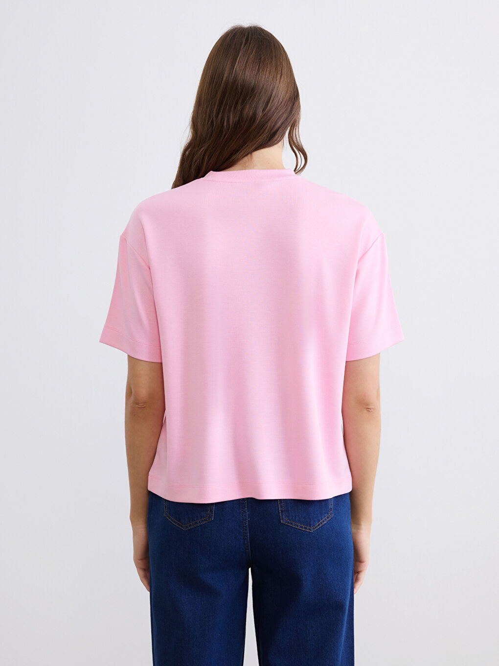 Әйелдер қызғылт футболка-3