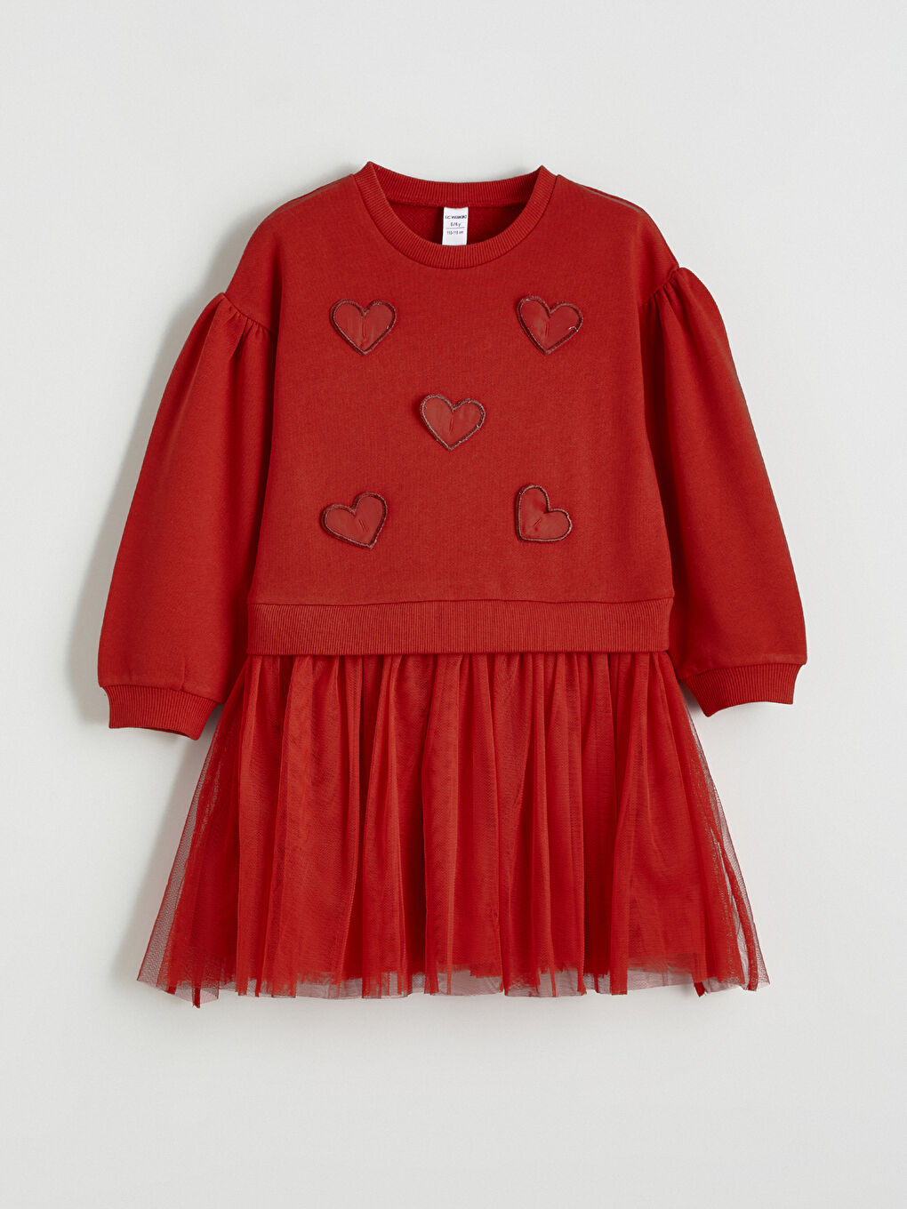 Haljina za devojčice sa srcem i tilom.