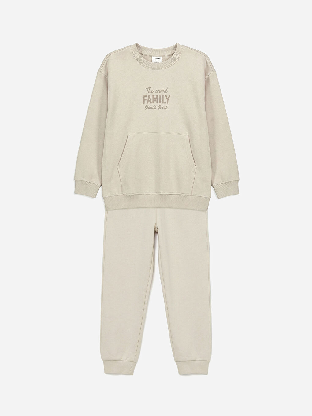 Свитшот с принтом и спортивные брюки для мальчиков