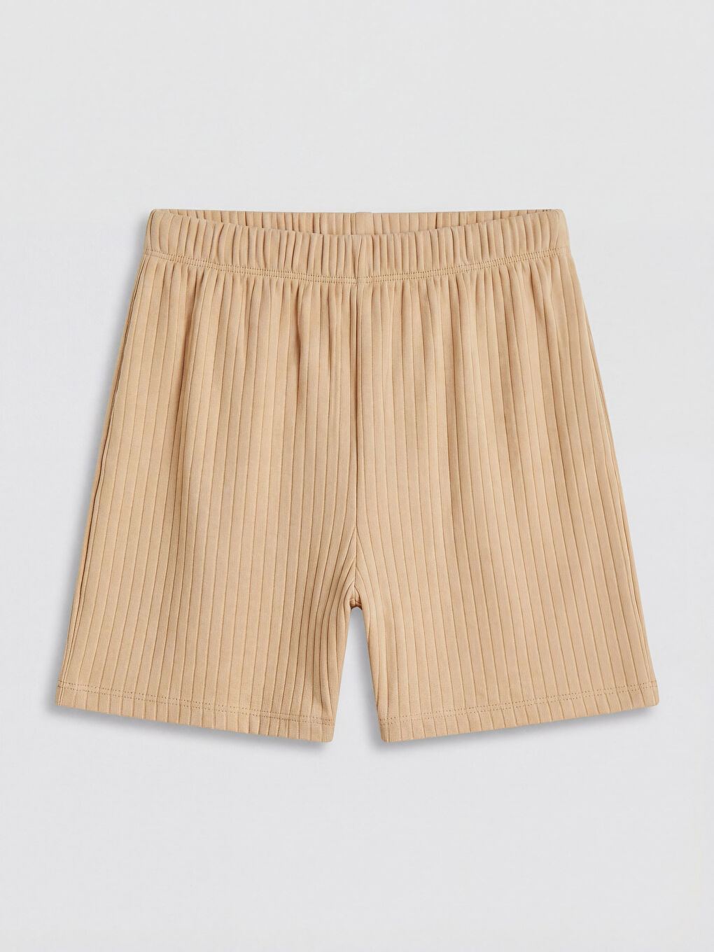 Bej Baskılı Kız Çocuk Şortlu Pijama Takımı-3