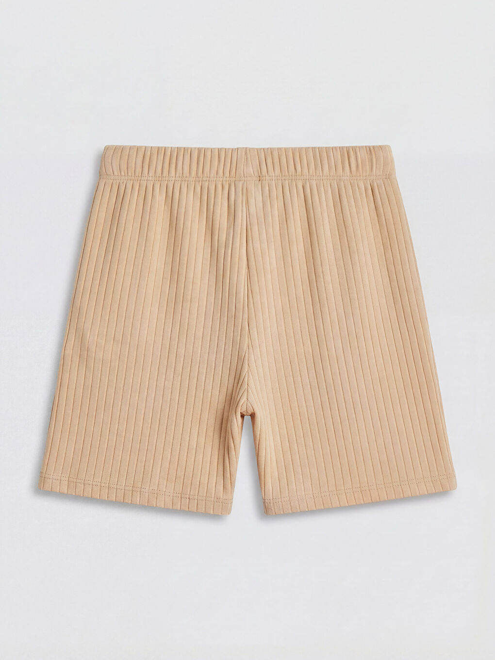 Bej Baskılı Kız Çocuk Şortlu Pijama Takımı-4