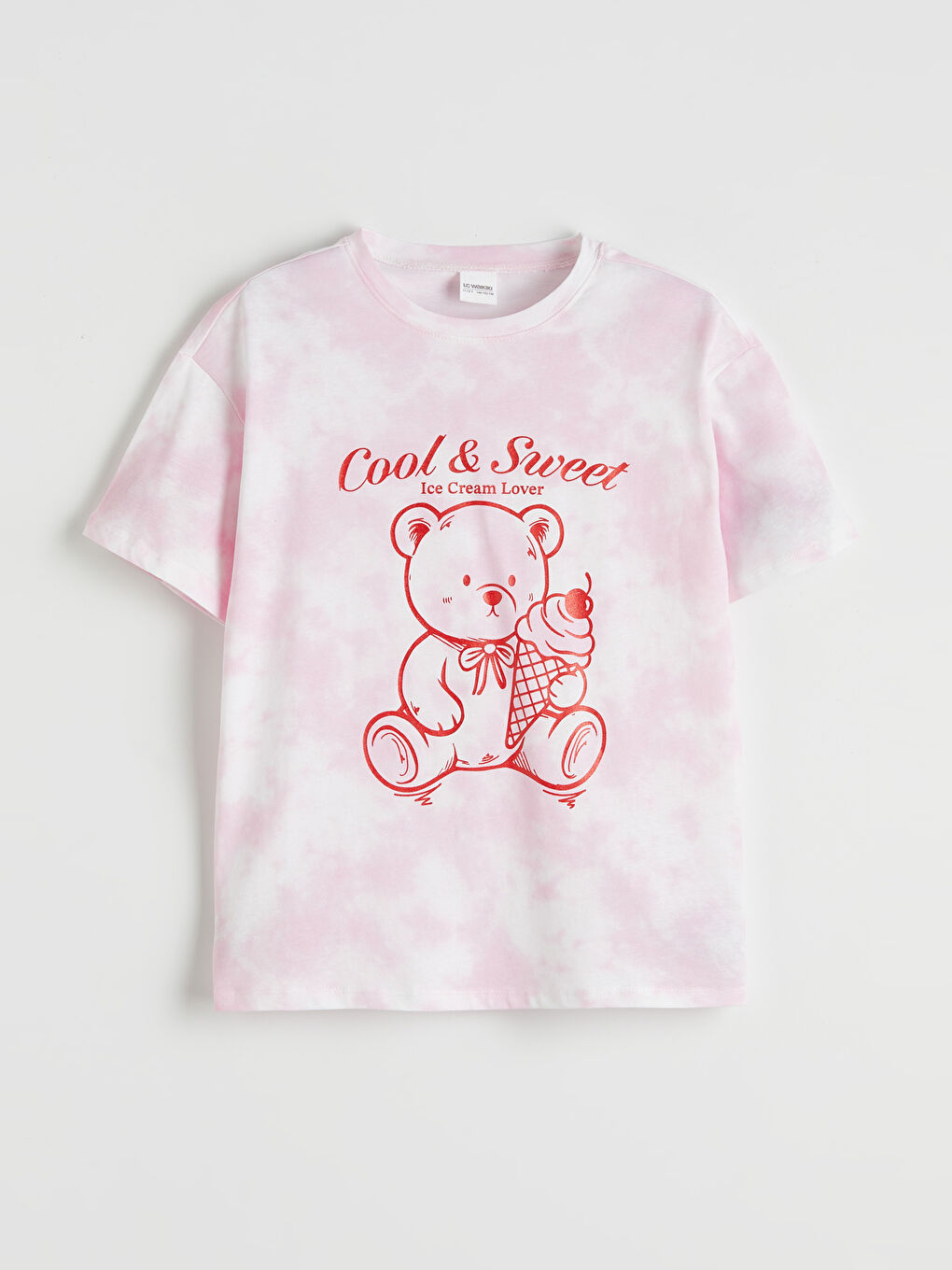 Pembe Bisiklet Yaka Baskılı Kız Çocuk Şortlu Pijama Takımı-1