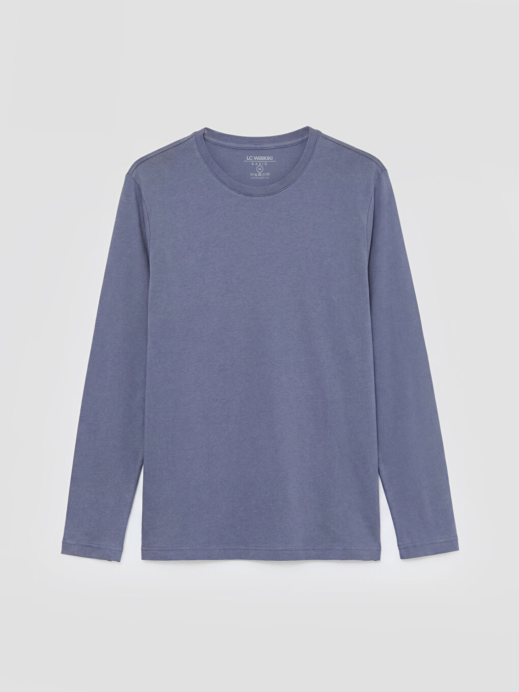 İndigo Bisiklet Yaka Uzun Kollu Erkek Tişört