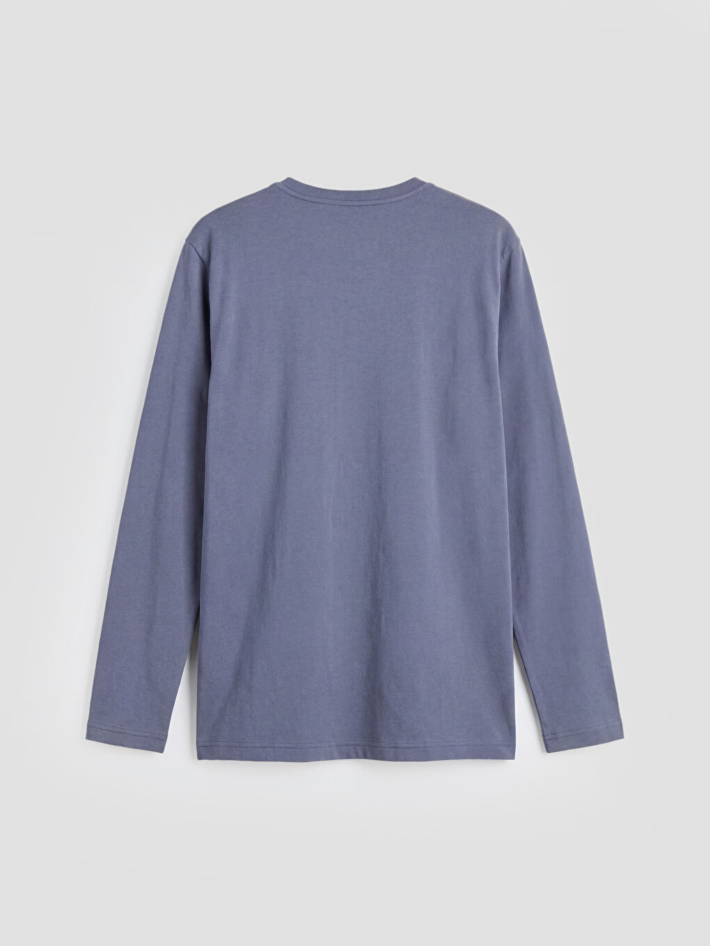 İndigo Bisiklet Yaka Uzun Kollu Erkek Tişört-1