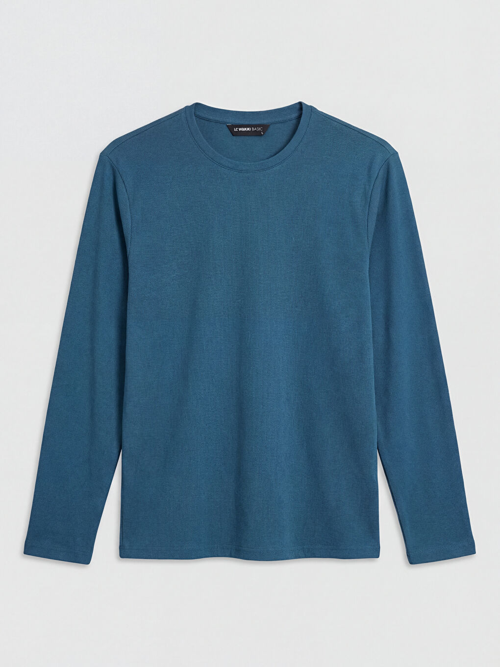 İndigo Bisiklet Yaka Uzun Kollu Erkek Tişört