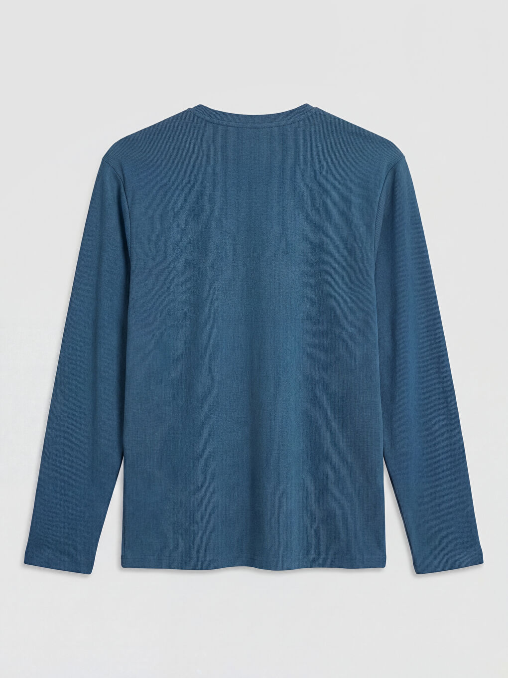 İndigo Bisiklet Yaka Uzun Kollu Erkek Tişört-1