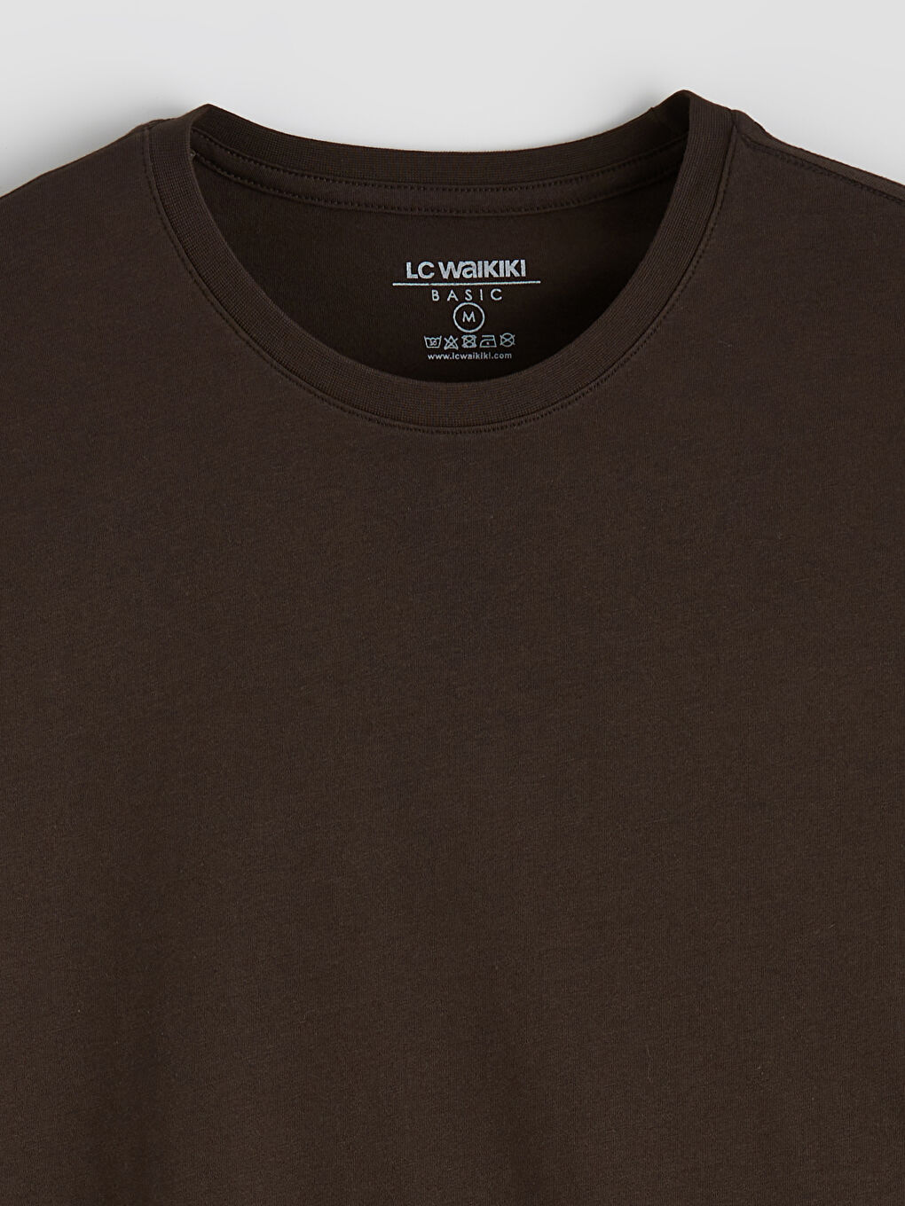 Kahverengi Bisiklet Yaka Uzun Kollu Erkek Tişört-1