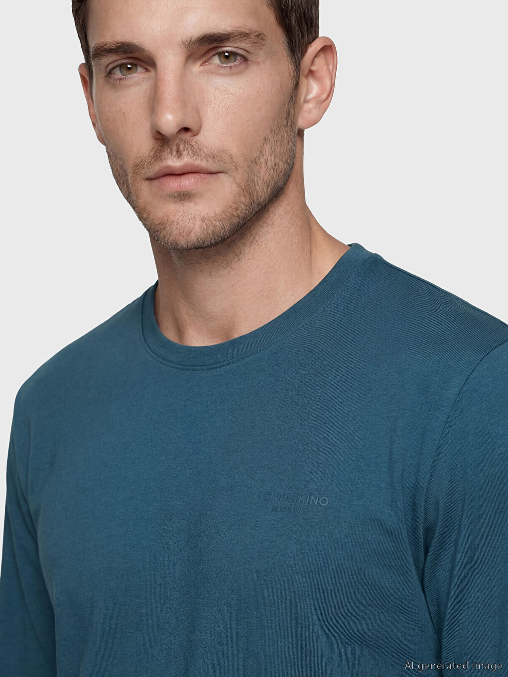 Muška majica dugih rukava sa okruglim izrezom-2