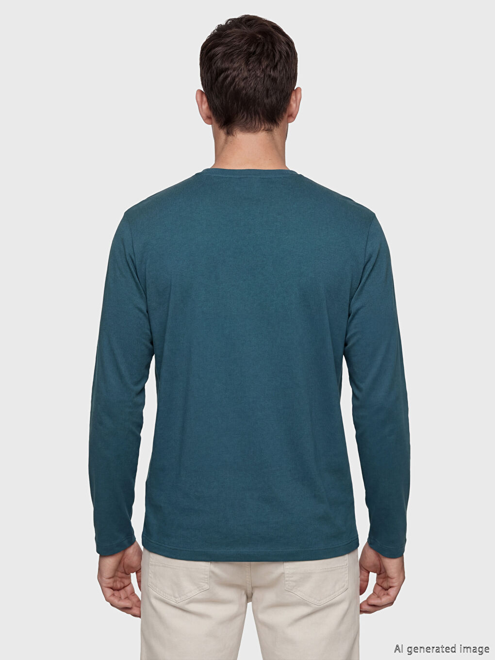 Muška majica dugih rukava sa okruglim izrezom-3