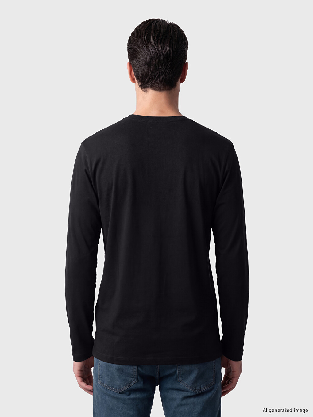 Men's Long-sleeve Crew Neck T-shirt-2
