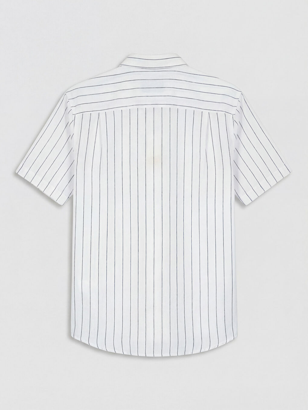 Beyaz Regular Fit Çizgili Erkek Gömlek-1