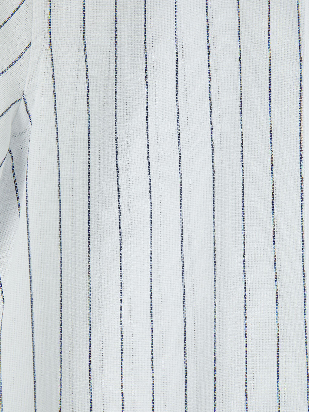 Beyaz Regular Fit Çizgili Erkek Gömlek-2