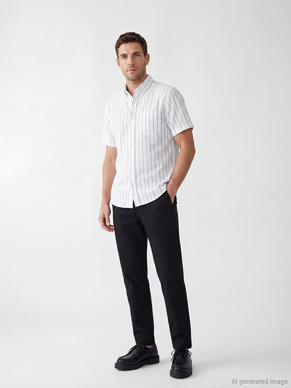 Regular Fit Striped Men's Shirt-1