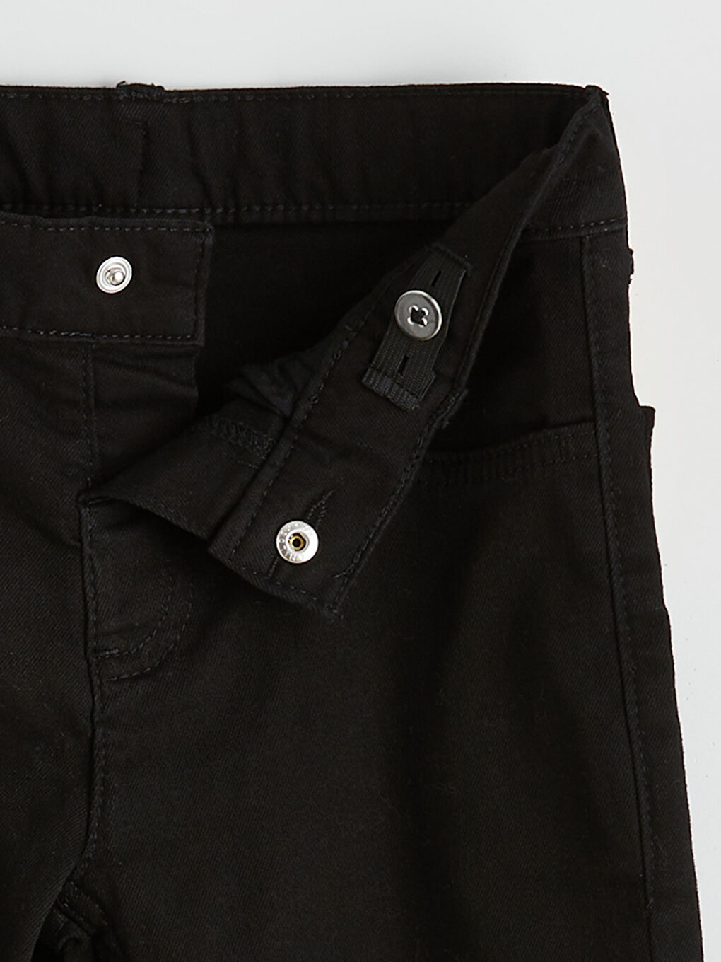 Siyah  Slim Fit Gabardin Erkek Çocuk Pantolon-1