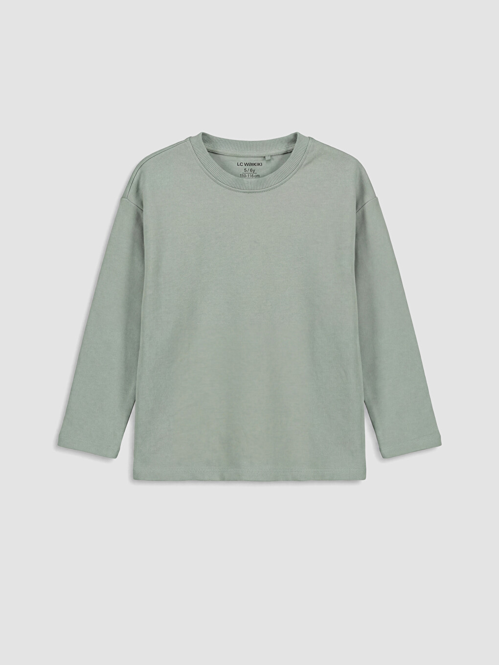 Tricou cu mânecă lungă pentru băieți, cu guler rotund