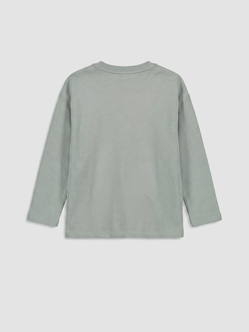 Tricou cu mânecă lungă pentru băieți, cu guler rotund-1