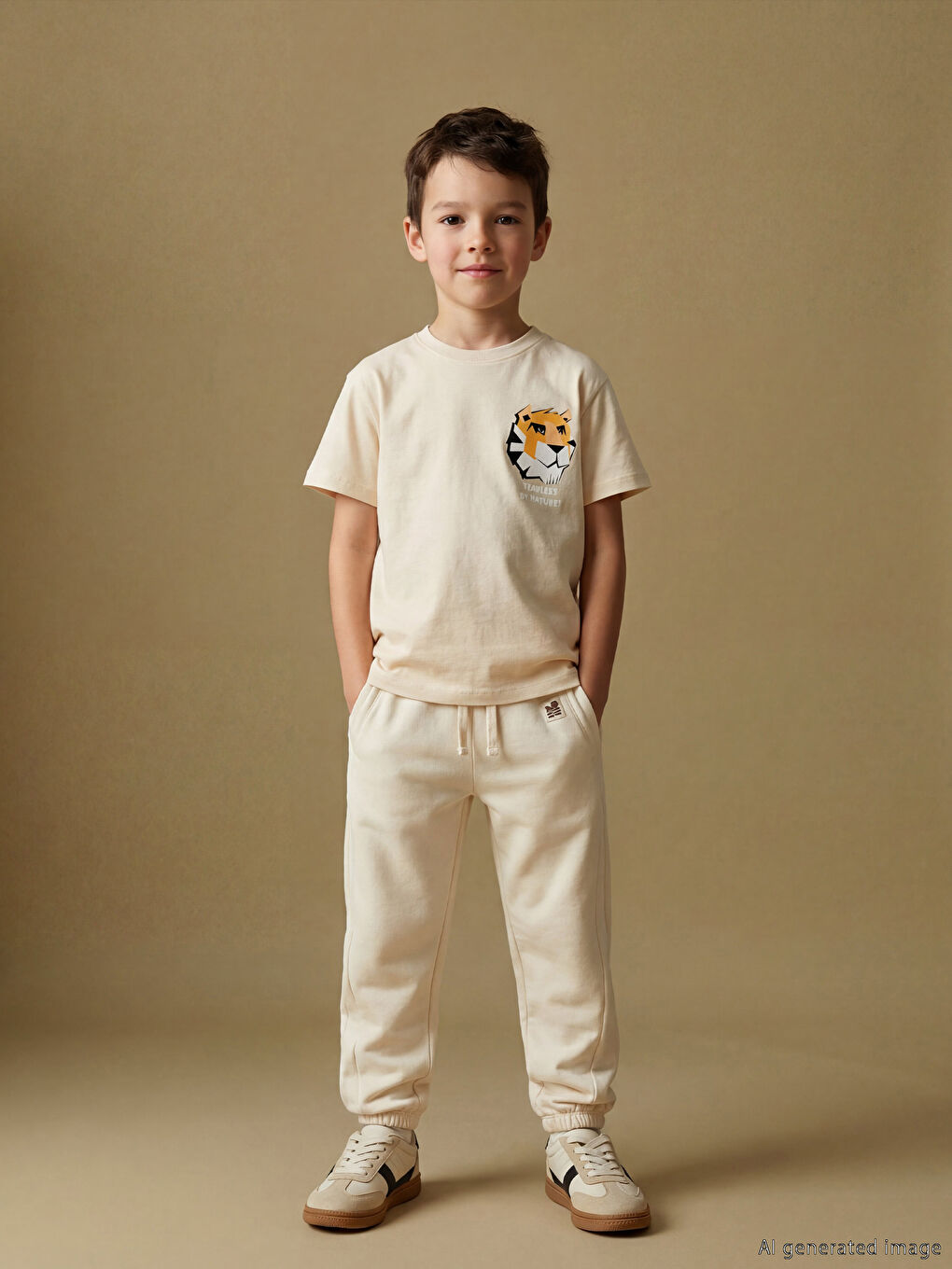 Boy BEIGE Jogger Sweatpants