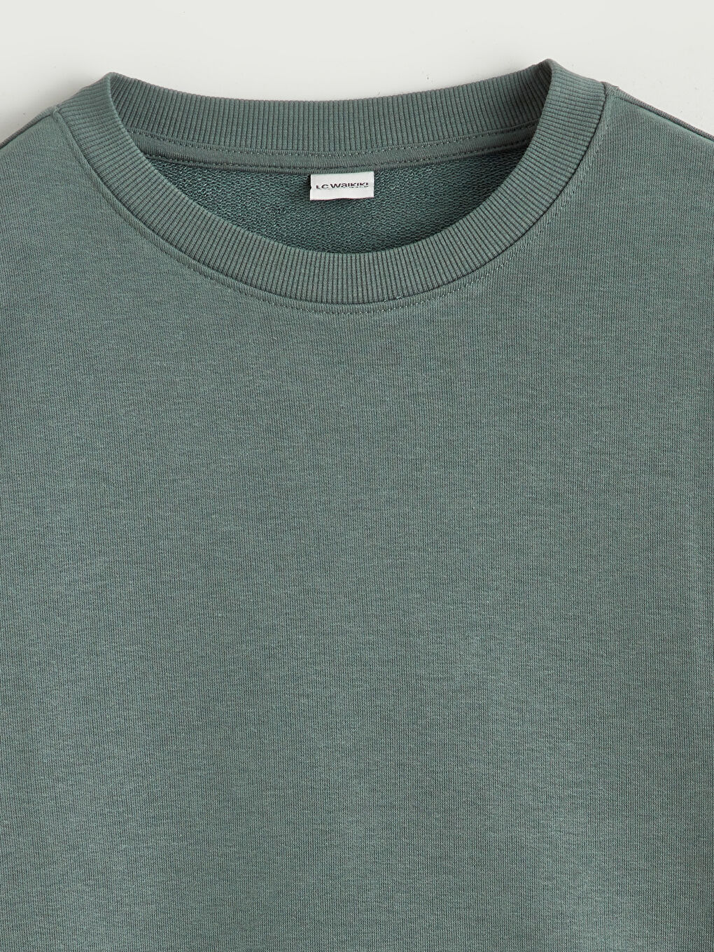 Yeşil Bisiklet Yaka Erkek Çocuk Sweatshirt-1