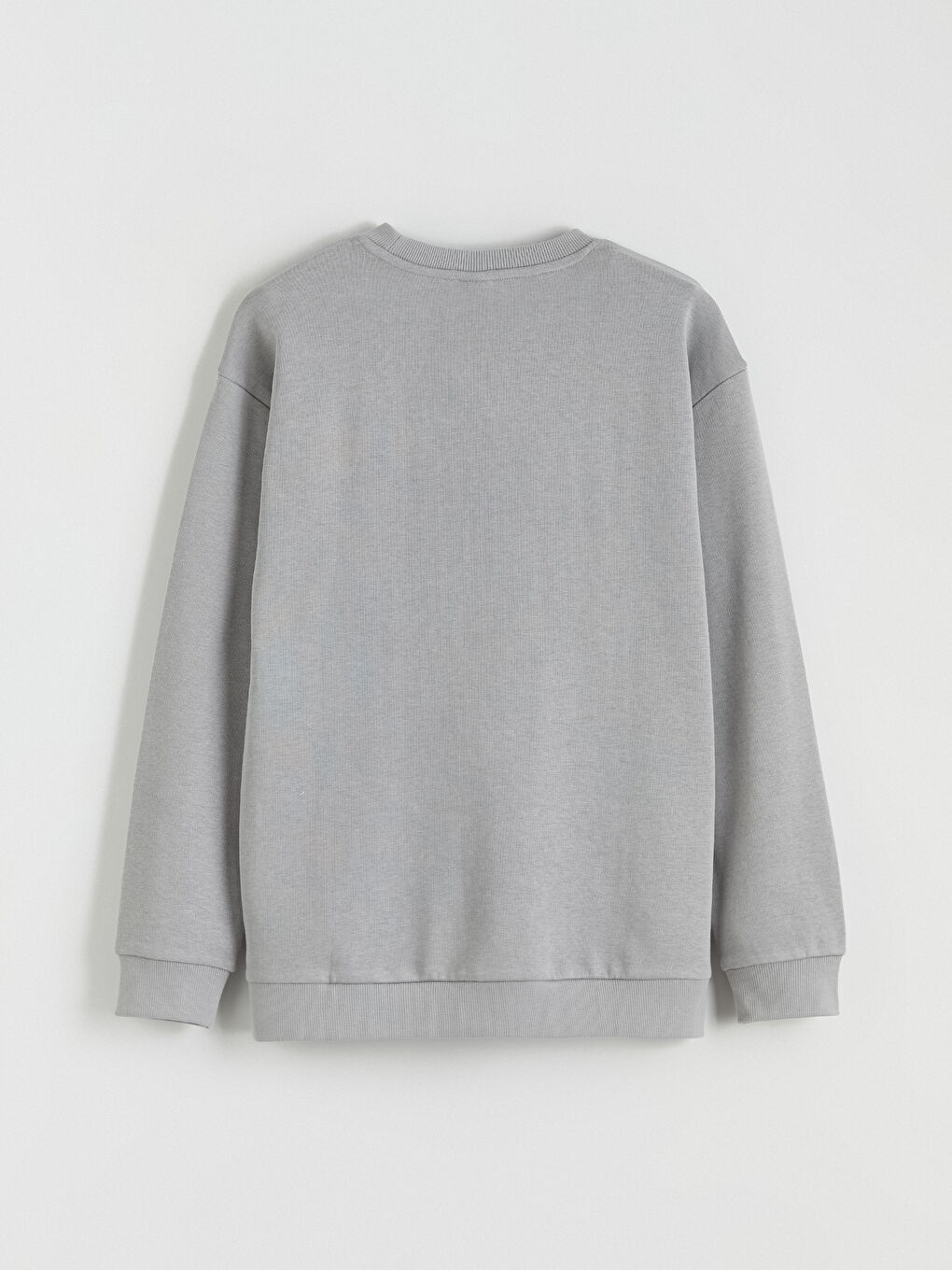 Gri Bisiklet Yaka Erkek Çocuk Sweatshirt-2