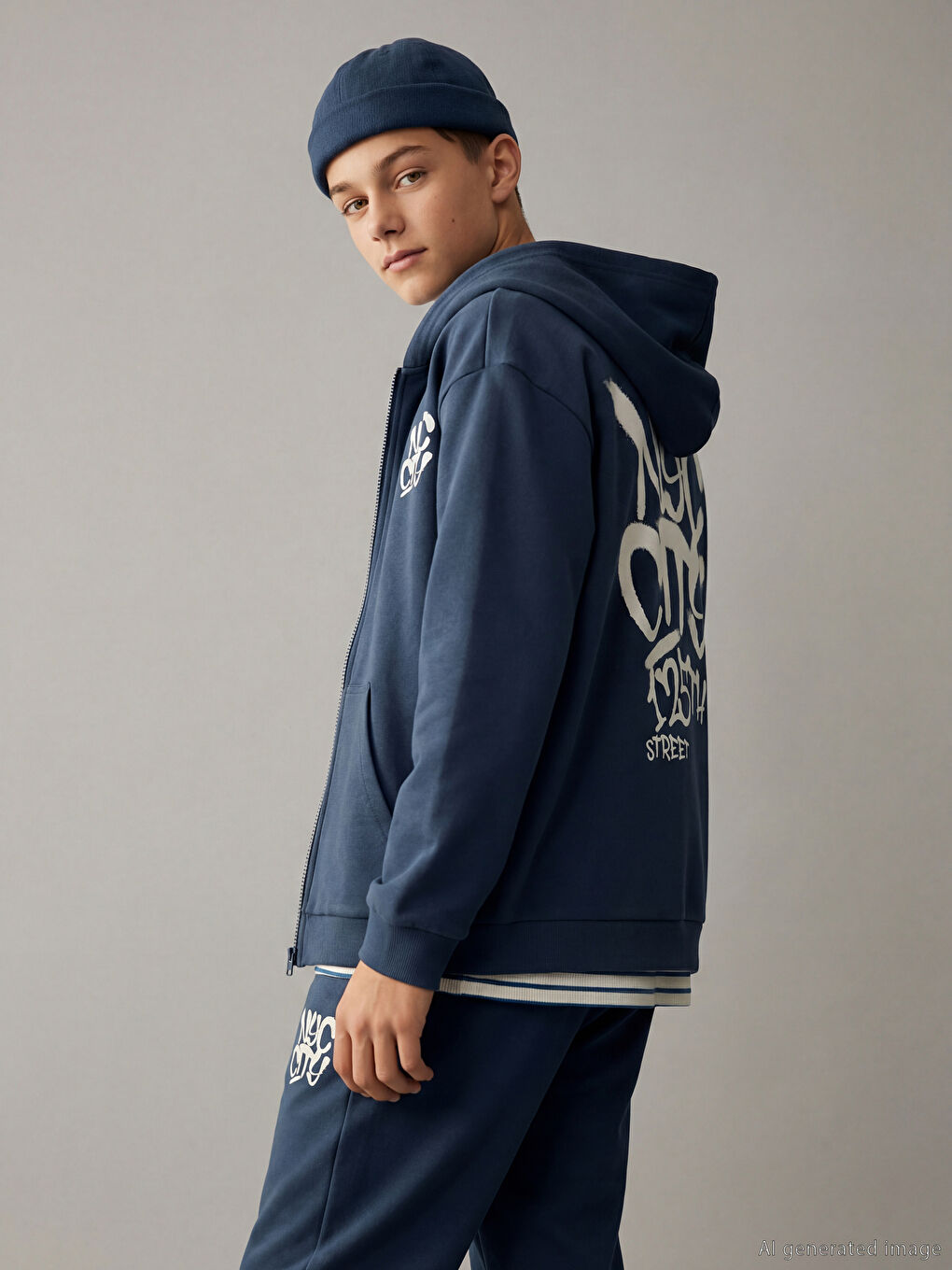 Boys' Hooded Zip-Up Sweatshirt