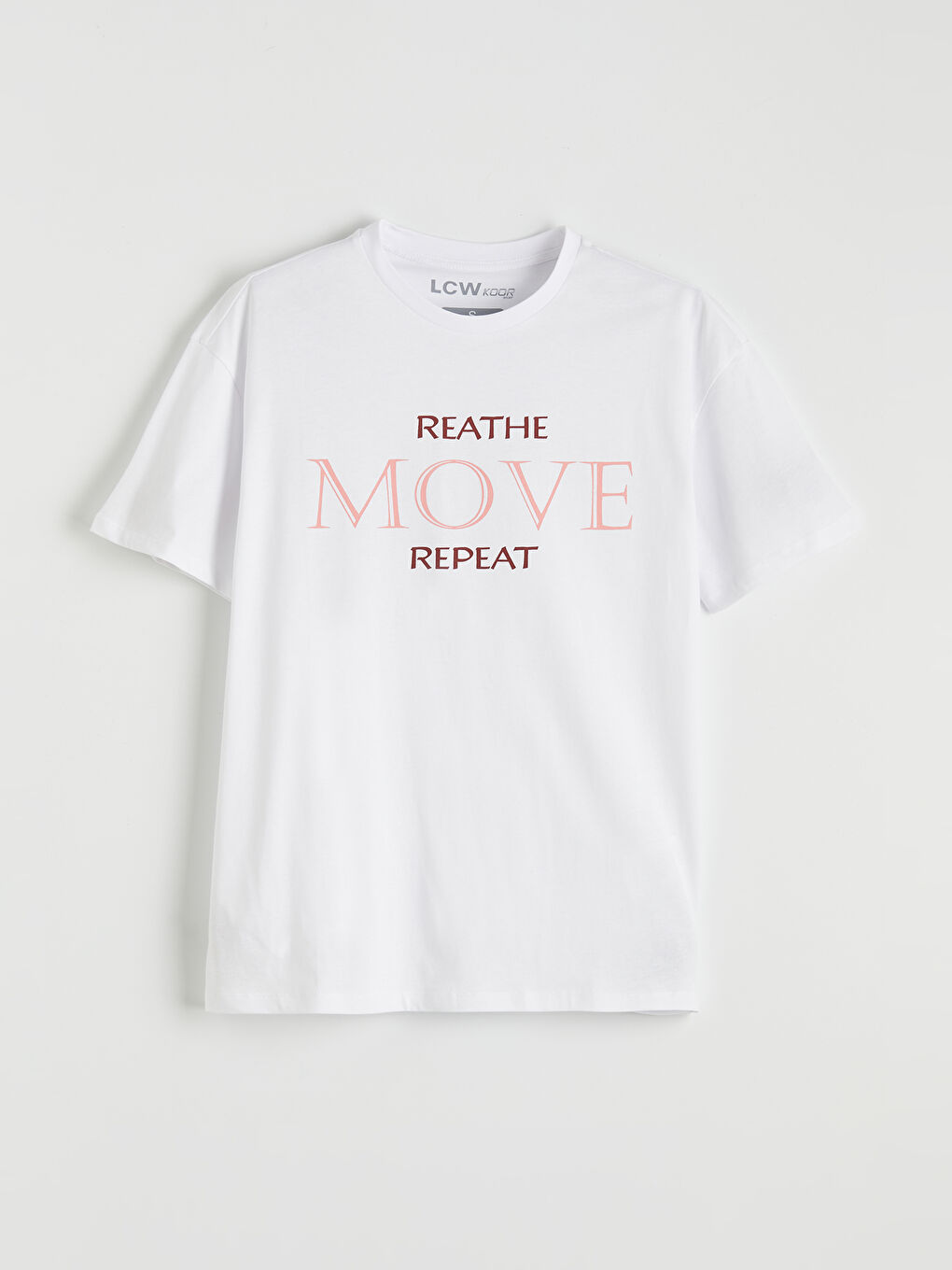 تيشيرت رياضي واسع للسيدات بطبعة على الرقبة الدائرية-4